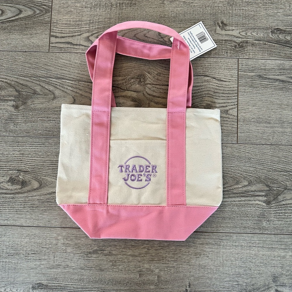 Trader Joe’s Mini Pastel Canvas Tote Bag - New With Tags